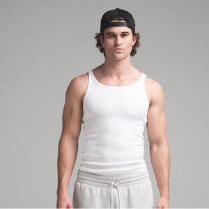 Skims Men’s Rib Tank 3-Pack Chalk Medium New With Tags